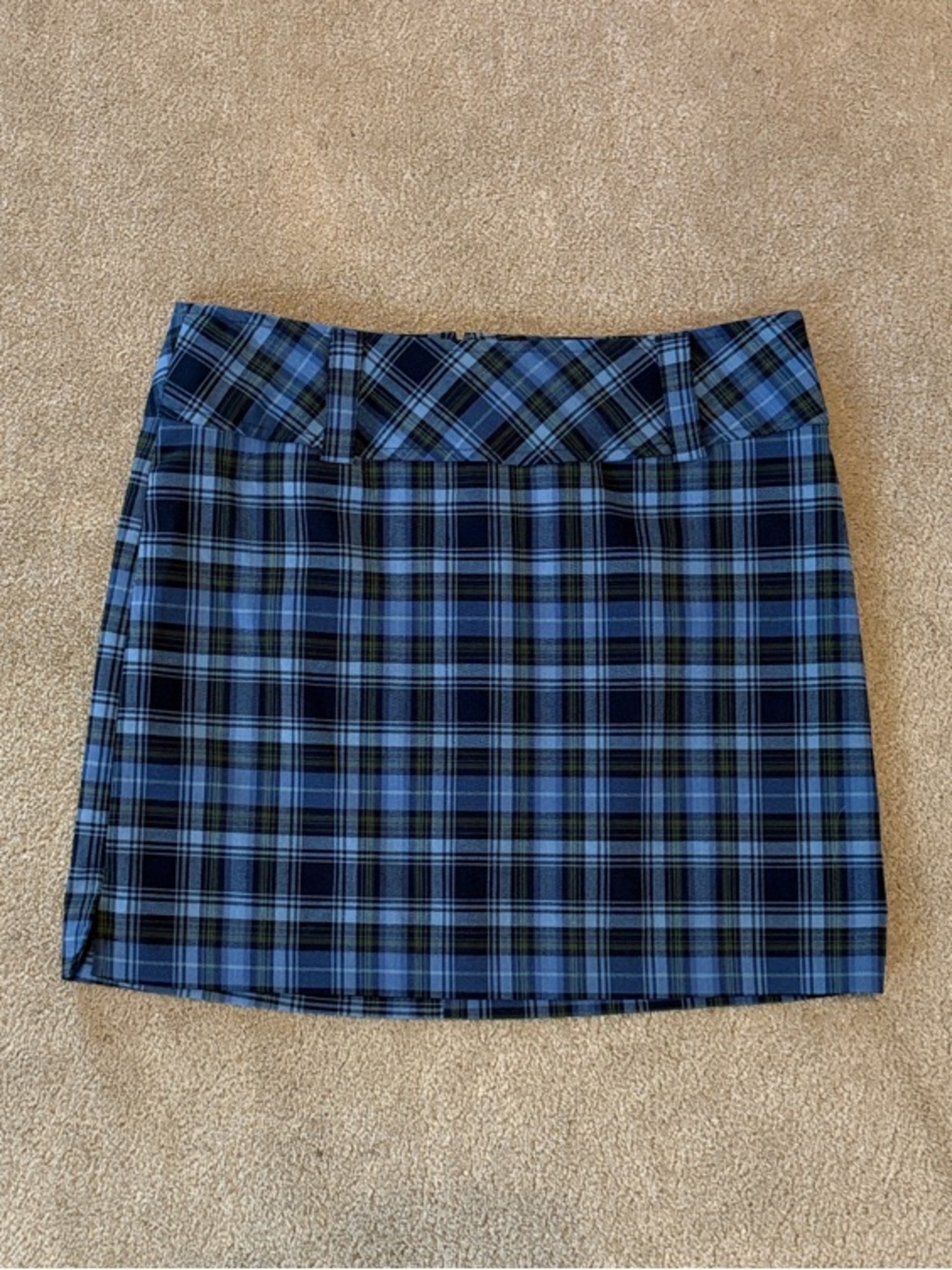ILU the clothing company Blue Plaid Mini Skirt - Classic Style